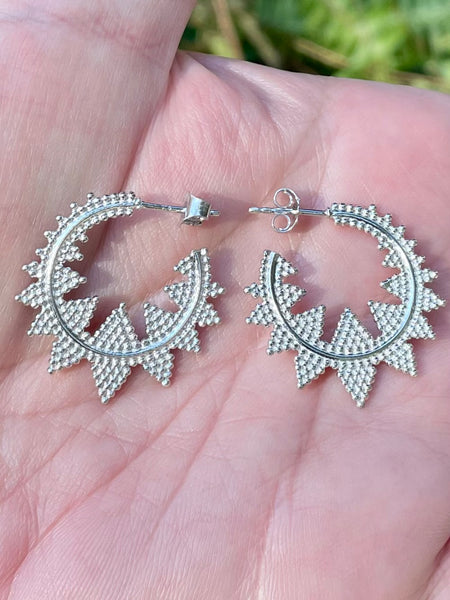 Sterling Silver Studded Earrings - Morganna’s Treasures