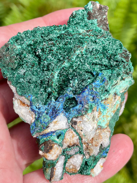 Azurite in Malachite from Morocco - Morganna’s Treasures 