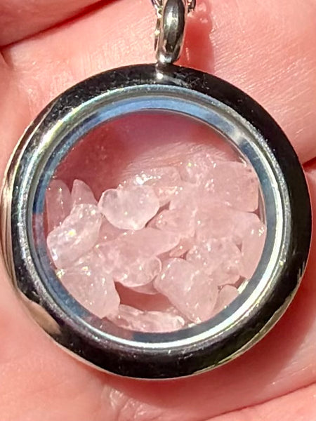 Caged Rose Quartz Pendant/Necklace