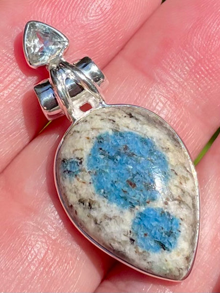 K2 Blue Azurite and Blue Topaz Pendant - Morganna’s Treasures 