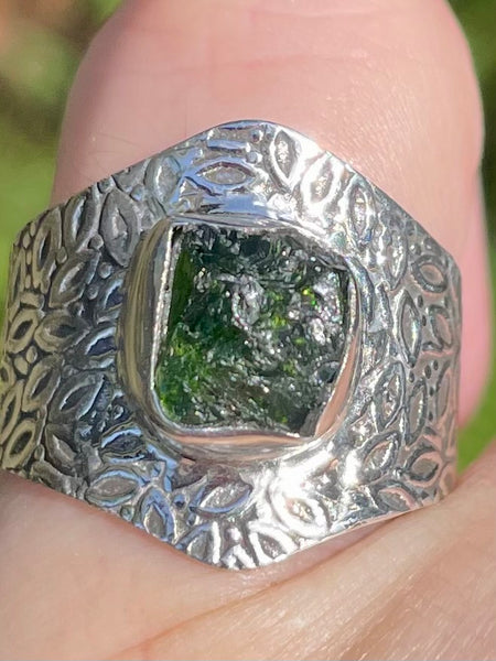 Rough Chrome Diopside Ring Size 8 - Morganna’s Treasures 