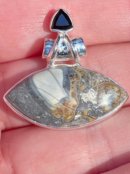 Maligano (Indonesian) Jasper and Black Onyx Pendant - Morganna’s Treasures