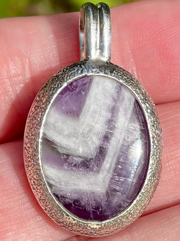 Chevron Amethyst Pendant - Morganna’s Treasures