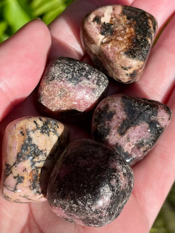 Rhodonite Tumbled Stones - Morganna’s Treasures 