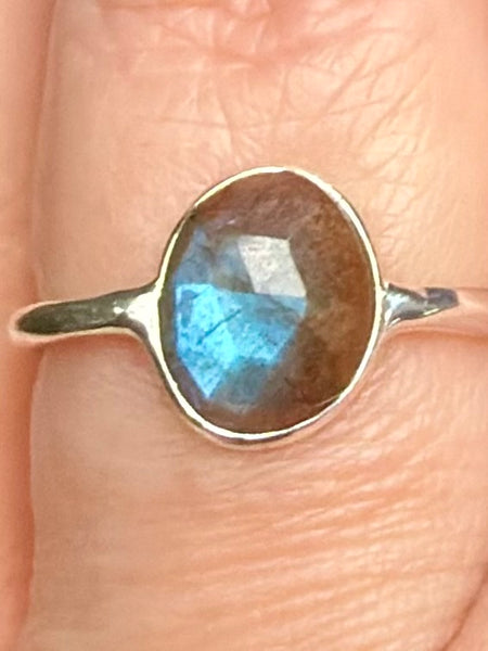 Faceted Labradorite Ring Size 8 - Morganna’s Treasures
