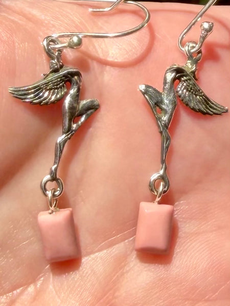 Peruvian Pink Opal Fairy Earrings - Morganna’s Treasures