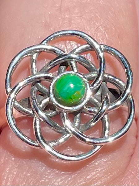 Green Mohave Turquoise Ring Size 8 - Morganna’s Treasures 