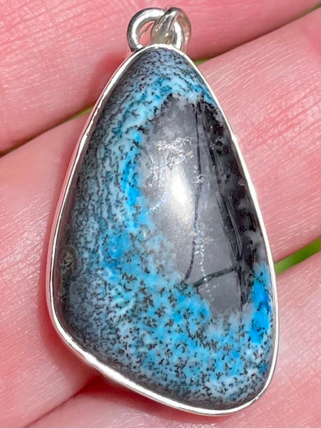 Blue Dendritic Opal Pendant - Morganna’s Treasures