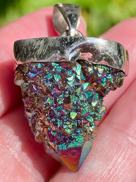 Titanium Aura Spirit Quartz Pendant - Morganna’s Treasures 