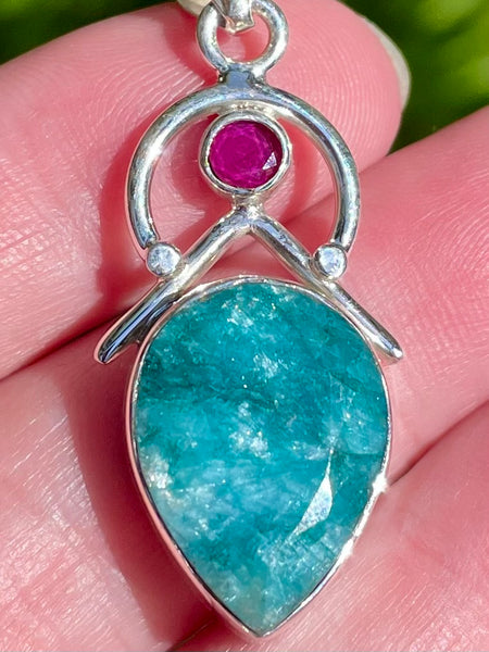 Gorgeous Ruby and Emerald Pendant - Morganna’s Treasures 