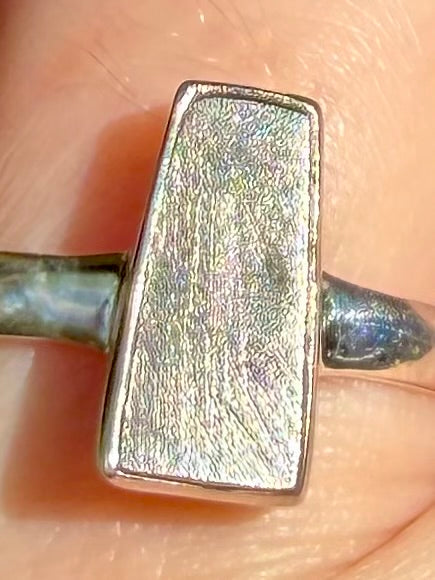 Stunning Muonionalusta Meteorite Ring Size 7 - Morganna’s Treasures