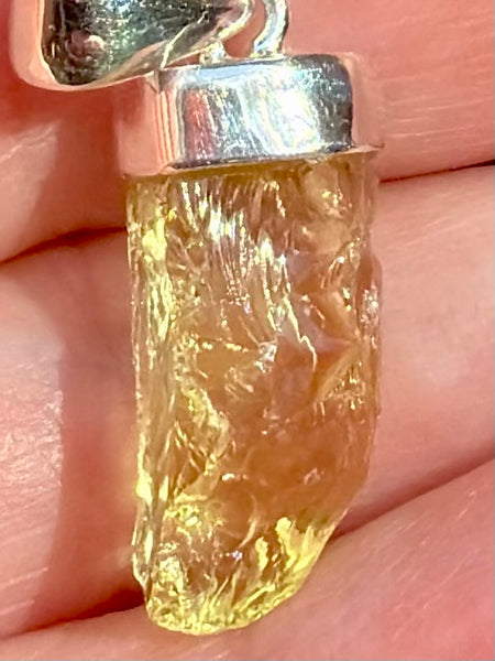 Rough Lemon Topaz Pendant