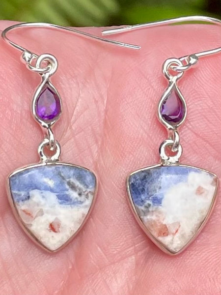 Sodalite and Amethyst Earrings - Morganna’s Treasures 