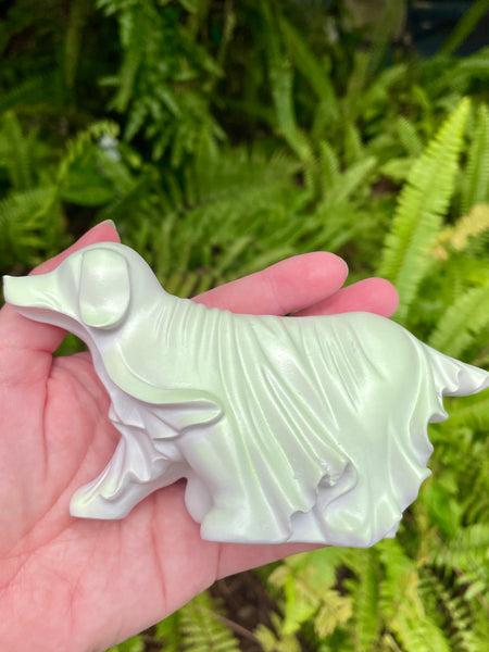 Glow in the Dark Resin Ghost Dog - Morganna’s Treasures
