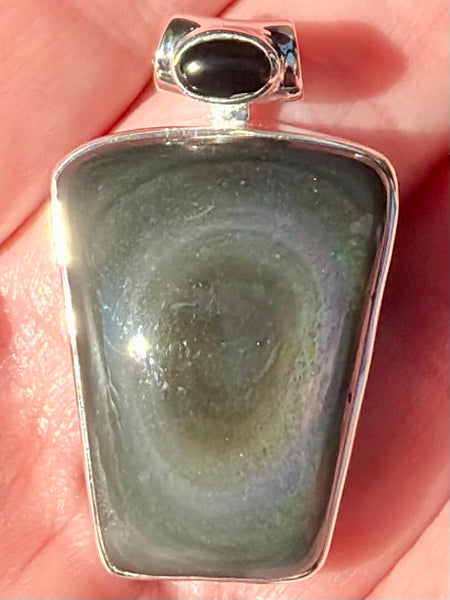 Obsidian Eye and Black Onyx Pendant - Morganna’s Treasures
