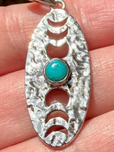 Peruvian Amazonite Phases of the Moon Pendant - Morganna’s Treasures