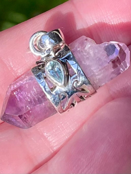 Rare Vera Cruz Amethyst and Blue Topaz Pendant