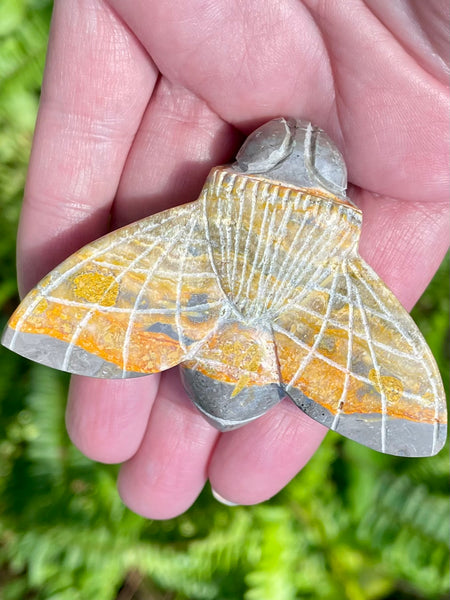 Hand Carved Bumblebee Jasper Bee - Morganna’s Treasures
