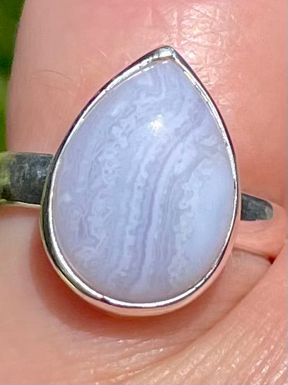 Blue Lace Agate Ring Size 5.5 - Morganna’s Treasures