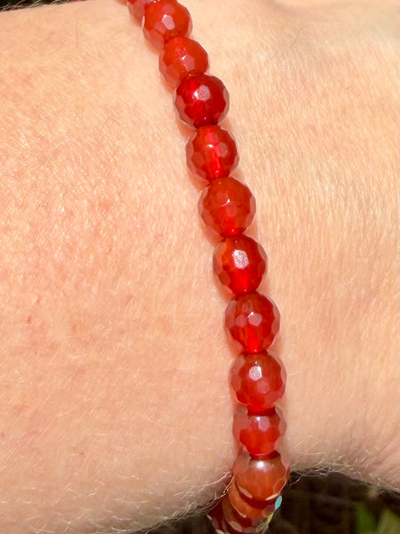 Adjustable Faceted Carnelian Bracelet - Morganna’s Treasures