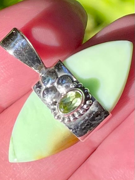 Citron Chrysoprase and Peridot Pendant - Morganna’s Treasures