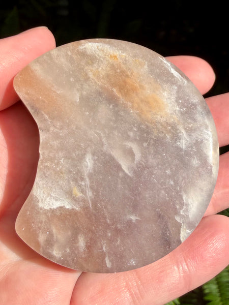 Flower Agate Crescent Moon