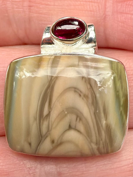 Royal Imperial Jasper and Garnet Pendant - Morganna’s Treasures