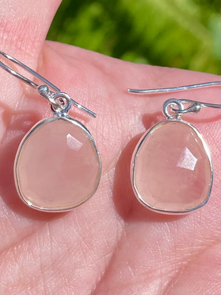 Faceted Rose Quartz Earrings - Morganna’s Treasures 