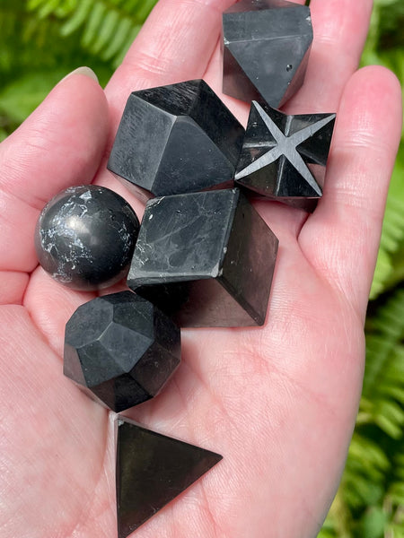Shungite Sacred Geometry Crystal Set - Morganna’s Treasures