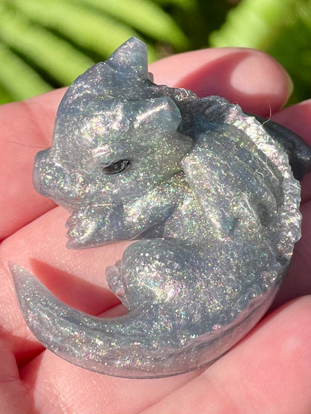 “Flint” Resin Dragon - Morganna’s Treasures 