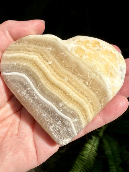 Large Calcite Carved Heart