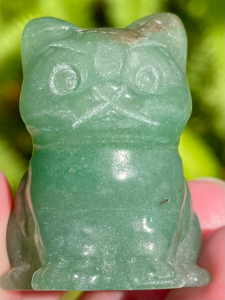 Green Aventurine Carved Cat - Morganna’s Treasures 