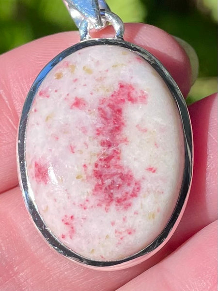 Cinnabar in Scapolite Pendant