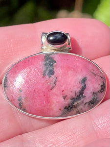 Rhodonite and Black Onyx Pendant - Morganna’s Treasures