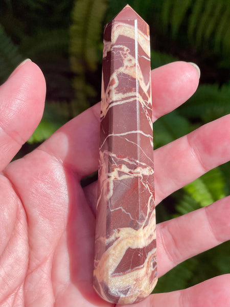 Brown Zebra Jasper Massage Wand - Morganna’s Treasures