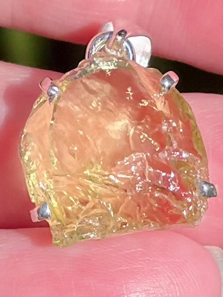 Rough Lemon Topaz Pendant - Morganna’s Treasures