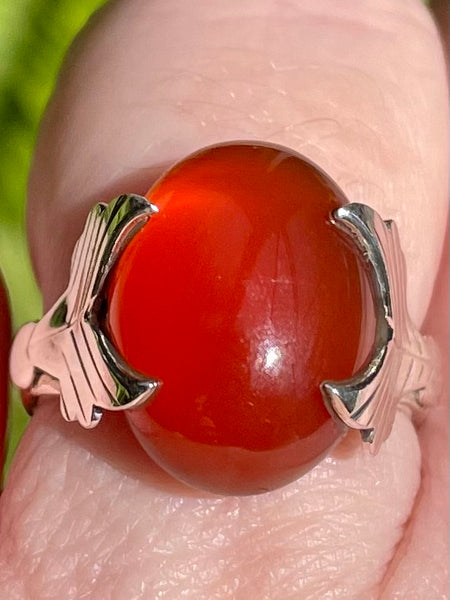 Beautiful Carnelian Leaf Ring Size 7 - Morganna’s Treasures 