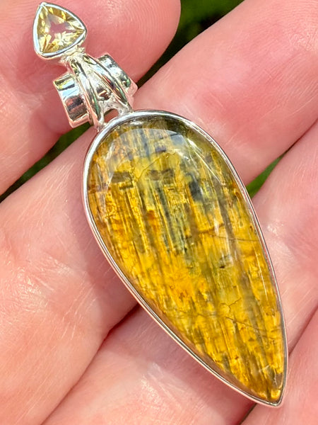 Beautiful Nellite and Citrine Pendant