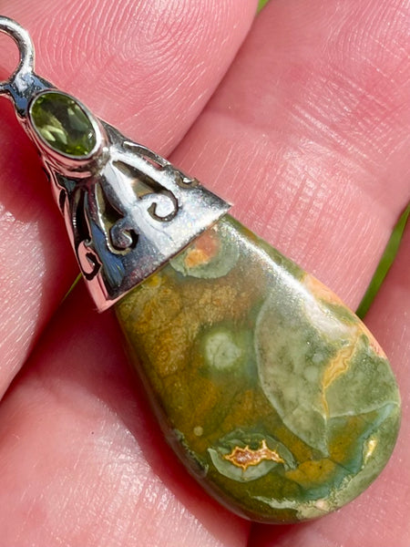 Rainforest Opal and Peridot Pendant - Morganna’s Treasures 