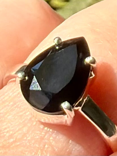 Faceted Black Onyx Ring Size 8 - Morganna’s Treasures