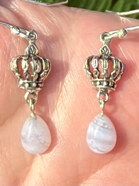 Blue Lace Agate Earrings - Morganna’s Treasures