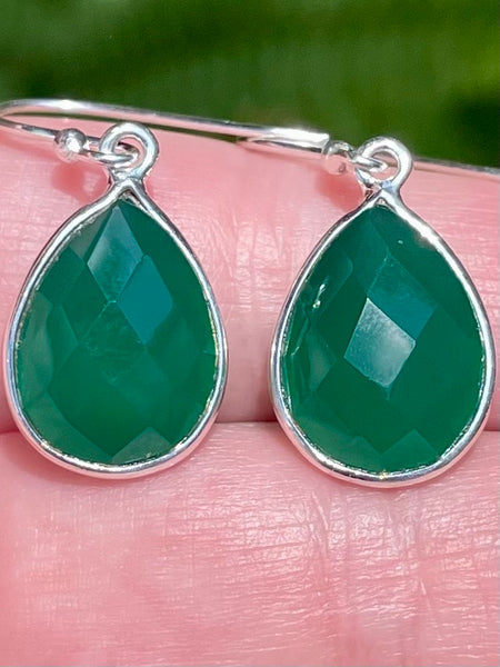 Faceted Green Onyx Earrings - Morganna’s Treasures