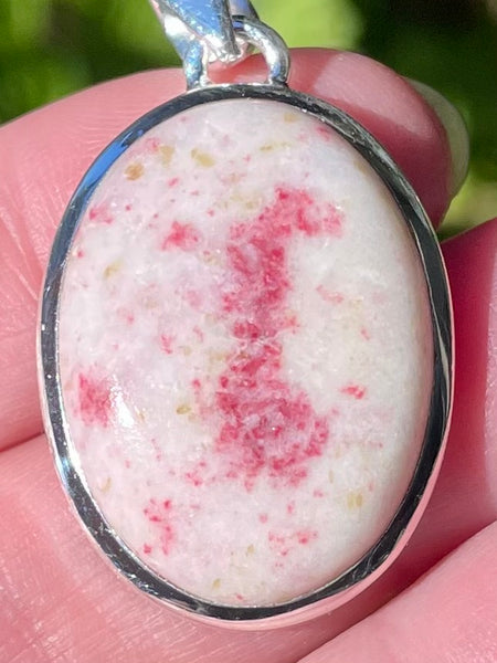 Cinnabar in Scapolite Pendant