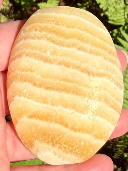 Large Orange Calcite Palm Stone