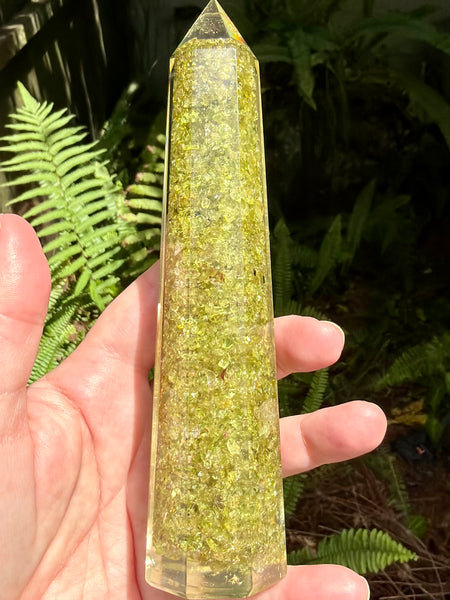Peridot Orgonite Tower - Morganna’s Treasures