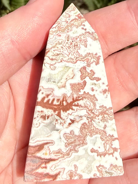 Crazy Lace Agate Obelisk