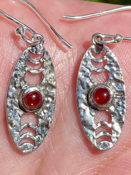 Garnet Moon Phase Earrings - Morganna’s Treasures 