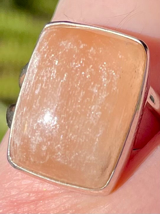 Gorgeous Orange Selenite Ring Size 6.5 - Morganna’s Treasures