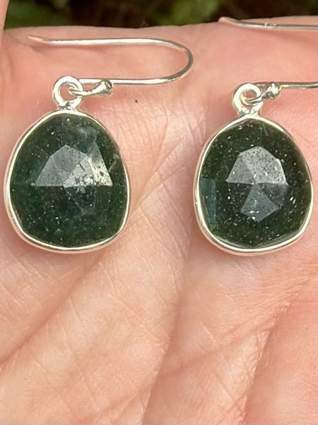 Faceted Green Aventurine Earrings