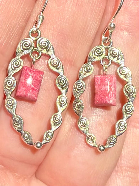 Pink Thulite Earrings